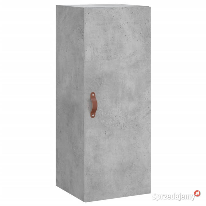 Wysoka szafka szarość betonu 345x34x180