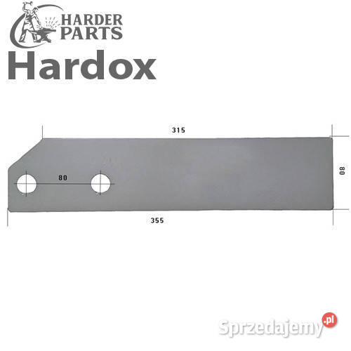 Płoza krótka HARDOX 384125P części do pługa podlaskie Suwałki
