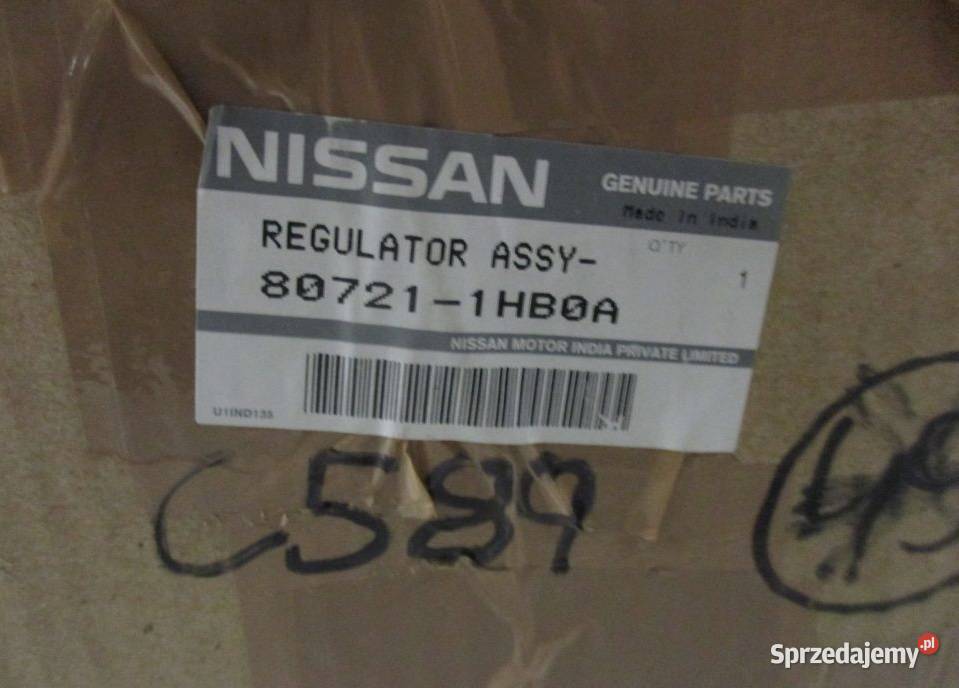 NISSAN MICRA K13 5D MECHANIZM SZYBY LEWY PRZÓD Nowy Tomyśl sprzedam