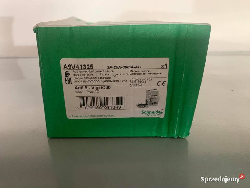 A9V41325 Vigi iC60 earth leakage addon block 3P mazowieckie Warszawa