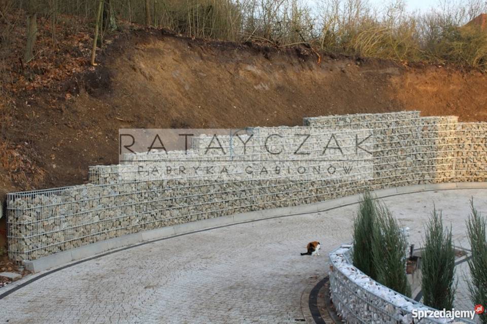 Gabiony Gabion 180x200m Ogrodzenie Gabionowe Toruń