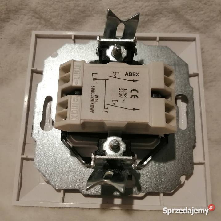 Wyłącznik świecznikowy 2klawiszowy ABEX Czeladź