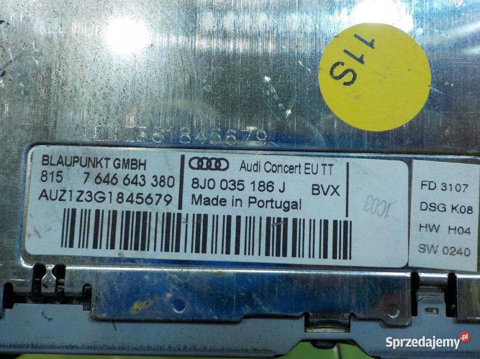 AUDI TT 8J 20 TFSI 07r COUPE 2D radio 8J0035186J Suków