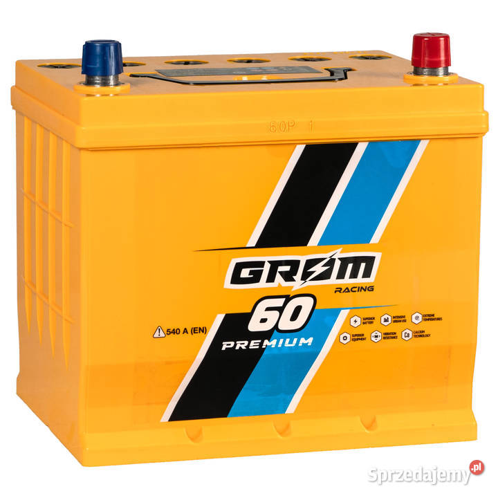 Akumulator 60Ah 540A GROM Racing Japan P osobowe łódzkie