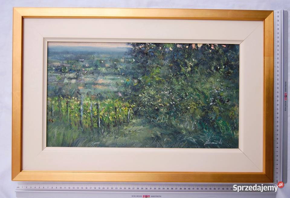 Jacek Kośmiński sad pejzaż obraz olejny złocona lubelskie Lublin sprzedam
