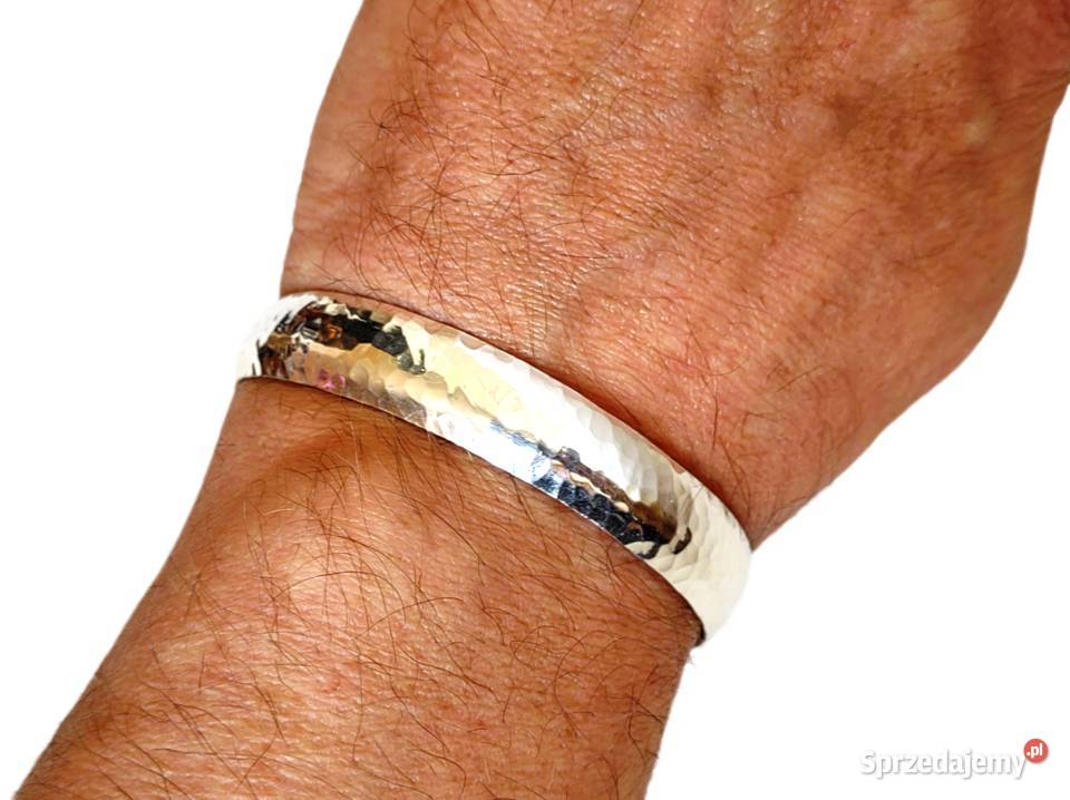 7427 Srebrna Młotkowana Bangle Kędzierzyn-Koźle