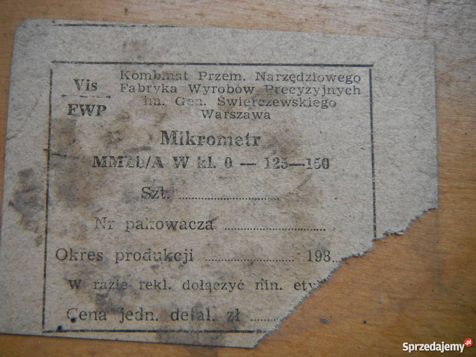 Mikromierz MMZbA 125150 mikrometr VIS Nowy