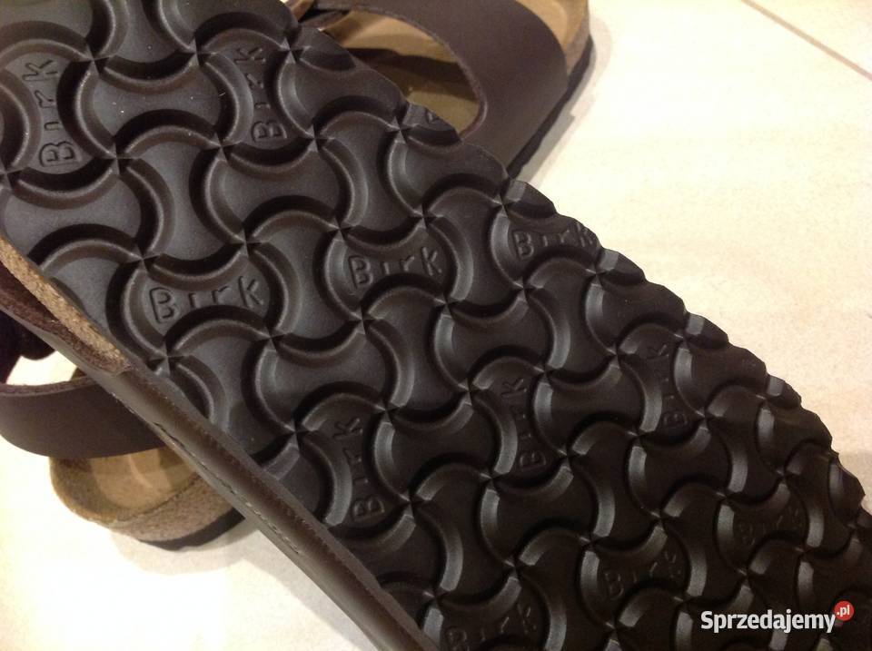 Brązowe Sandały Męskie BIRKENSTOCK 39 skórzane Sandały i klapki Nowa Sól