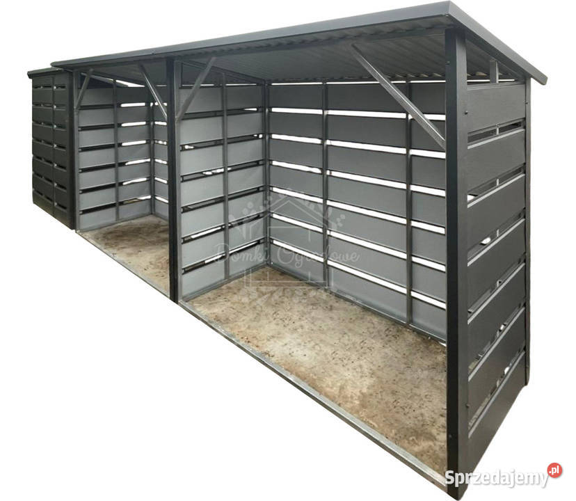 Drewutnia 5x1m Wiata Śmietnikowa antracyt ID1161 Międzyrzecz