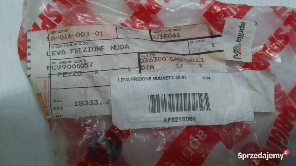 Dźwignia klamka sprzęgła ORGINAŁ Aprilia RS RX podlaskie Bielsk Podlaski