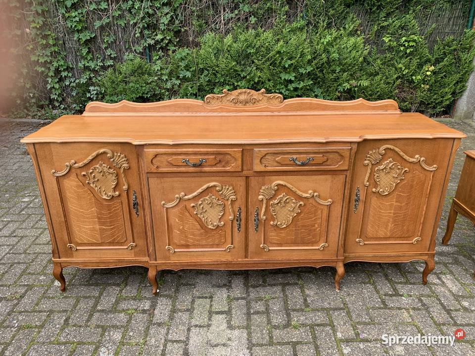 Piękna dębowa komoda w stylu ludwikowskim Meble Toruń