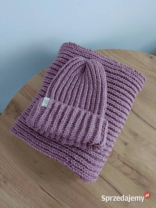 Komplet zimowy czapka szalik handmade Rzeszów