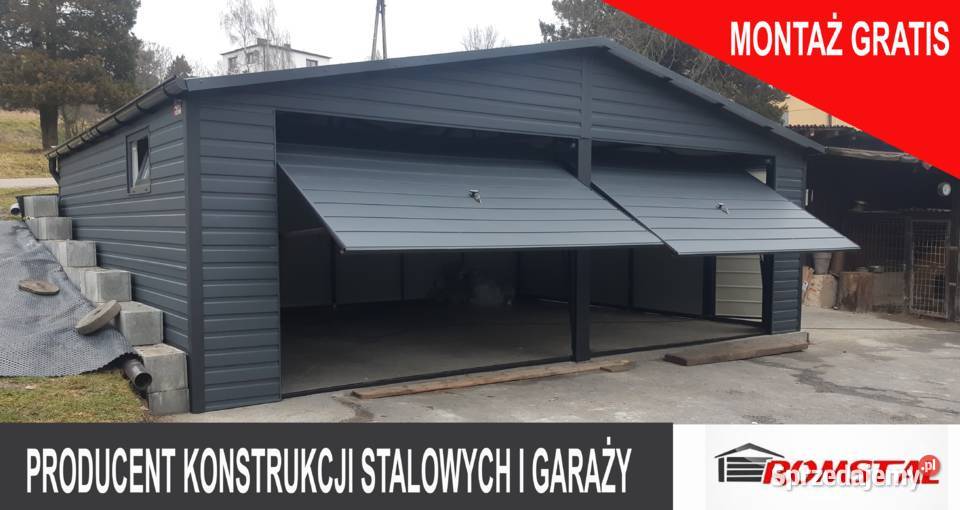 Garaż Blaszany Dwustanowiskowy GRAFIT Garaże Wołów sprzedam