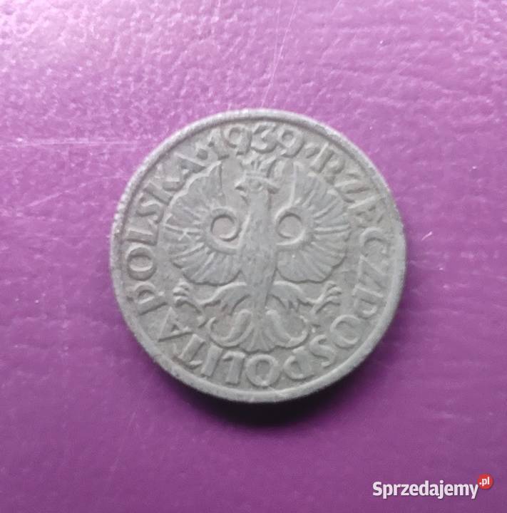 Moneta okupacyjna GG 1 grosz 1939 mazowieckie Pruszków