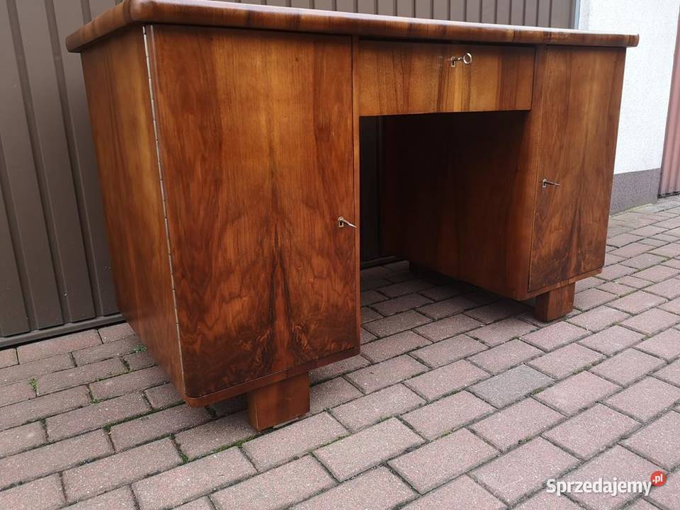 Biurko ARTDECO Orzech Zgrabne Stare Antyk Swarzędz