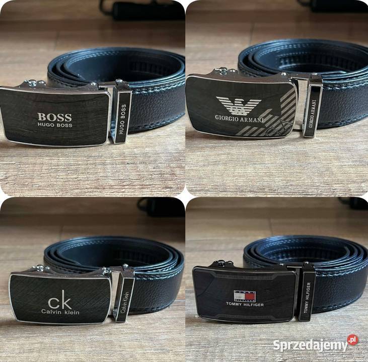 Skórzany Pasek Męski Armani Hugo BOSS Tommy Hilfiger Calvin Klein Lacoste