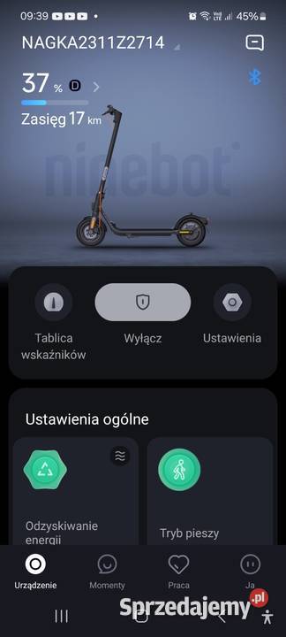 Segway Ninebot Kickscooter F2 PLUS D 20 h łódzkie