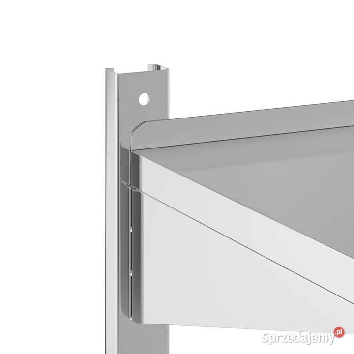 Półka ścienna podwójna 75x235x60 srebrna stal Warszawa sprzedam