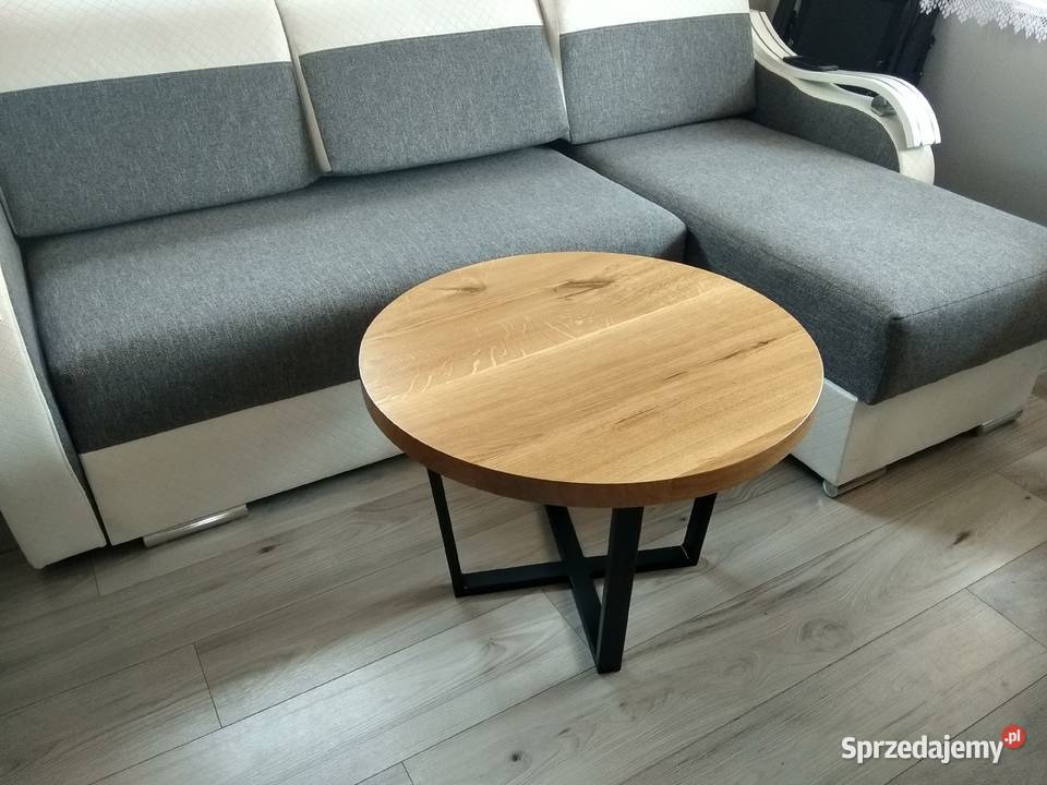 Stolik kawowy okrągły 70 dąb loft Industrialny 50cm Warszawa