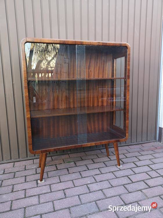 Witryna Biblioteka Serwantka ARTDECO Orzech Antyki, Sztuka, Kolekcje wielkopolskie