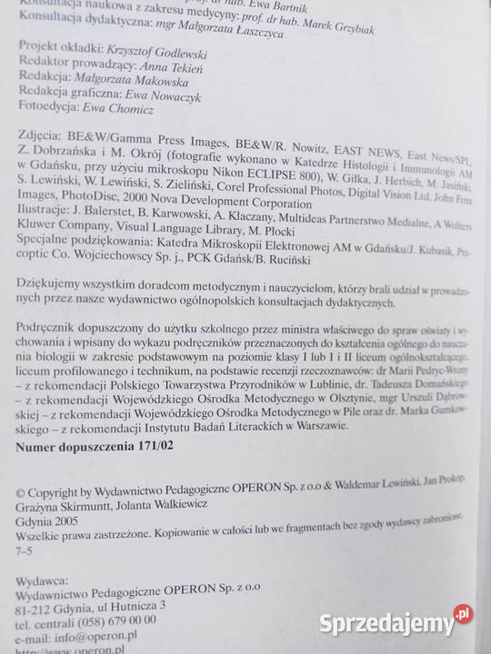 Biologia operon podręczniki używane szkolne miękka mazowieckie sprzedam
