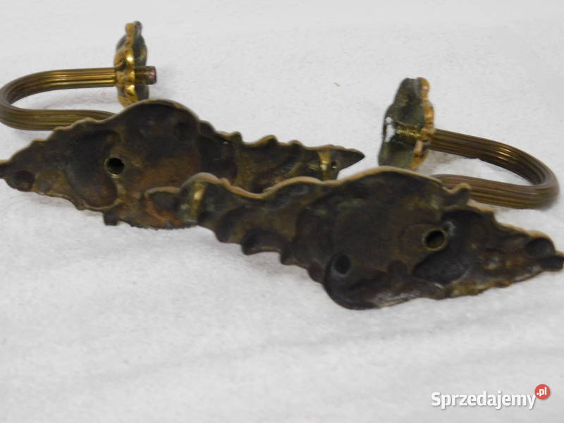 Świeczniki kinkiety mosiężne na ścianę 2 346 Antyki, Sztuka, Kolekcje