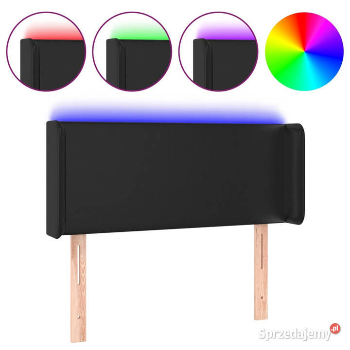 Zagłówek do łóżka z LED czarny 103x16x7888 Warszawa