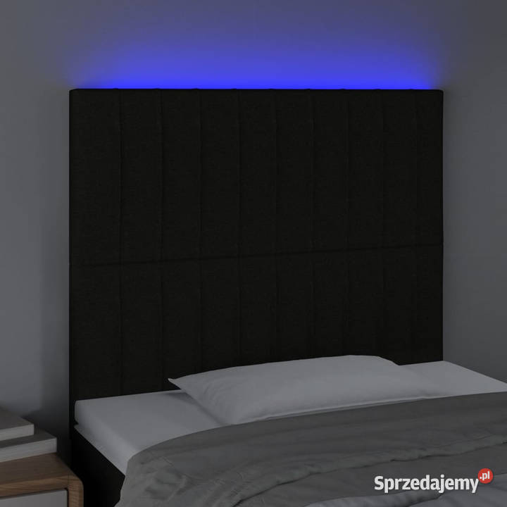 Zagłówek do łóżka z LED czarny 100x5x118128 mazowieckie sprzedam
