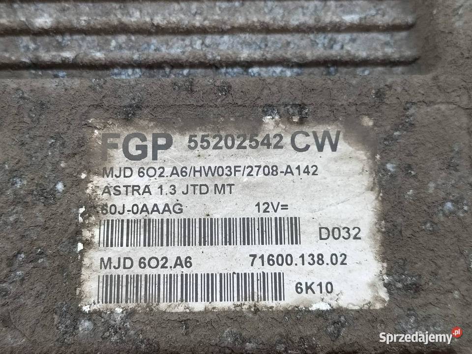 STEROWNIK SILNIKA 55202542CW 13 CDTI 89 Opel świętokrzyskie