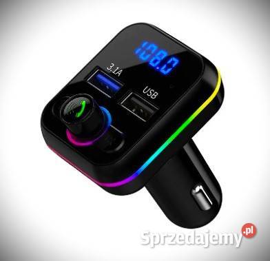 Transmiter Bluetooth FM Czarny Podświetlany Kielce