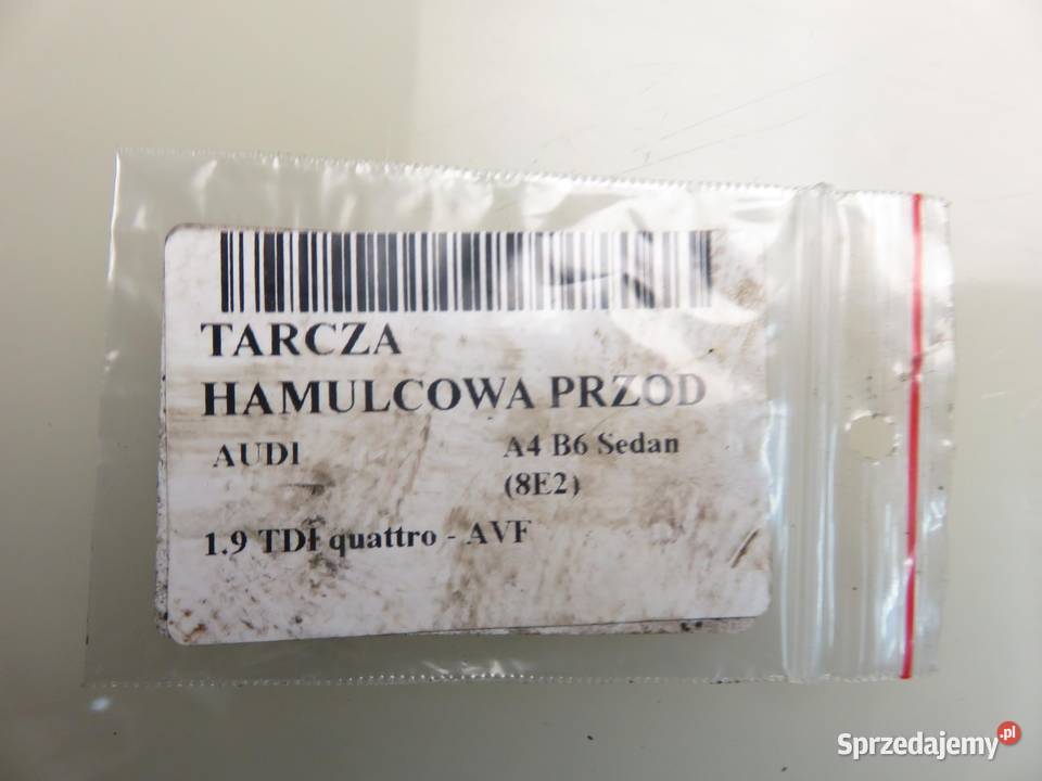 TARCZE HAMULCOWE PRZÓD AUDI A4 B6 19 TDI 290 MM