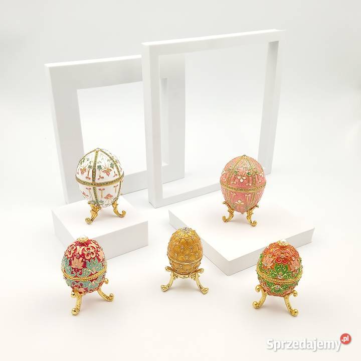 Jajko jajo faberge pojemniki szkatułka kremowe Zawiercie
