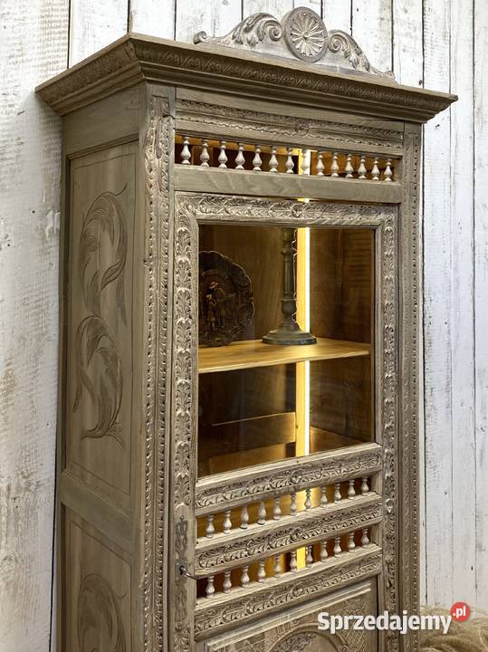 Francuska komodasłupkowa dąb bielony witryna w Meble Warszawa sprzedam