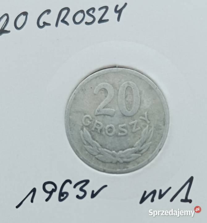 20 Groszy 1963 r PRL 2 rzadkość ładne Konin