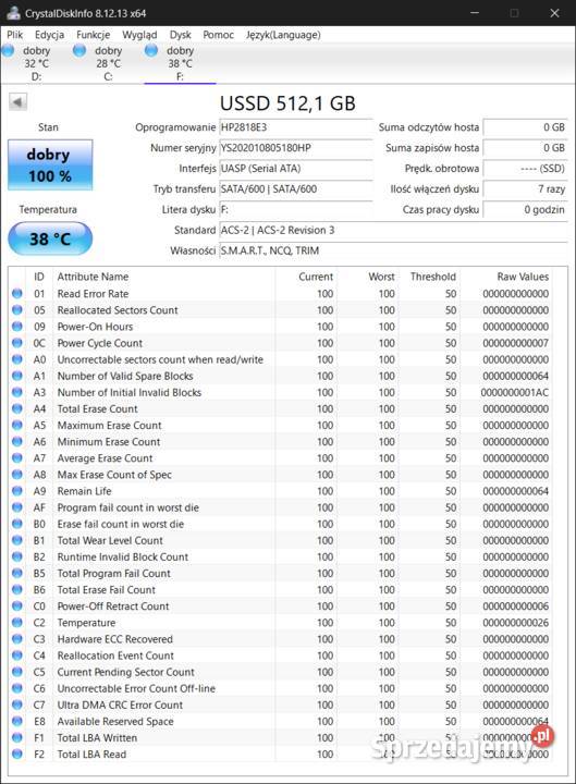 Szyfrowany pendrive SSD 512GB USB 32 USBC odcisk Szyfrowanie Białystok