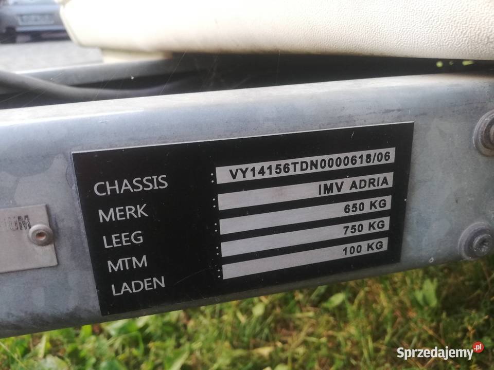 Przyczepa ADRIA 750kg Stara Wieś