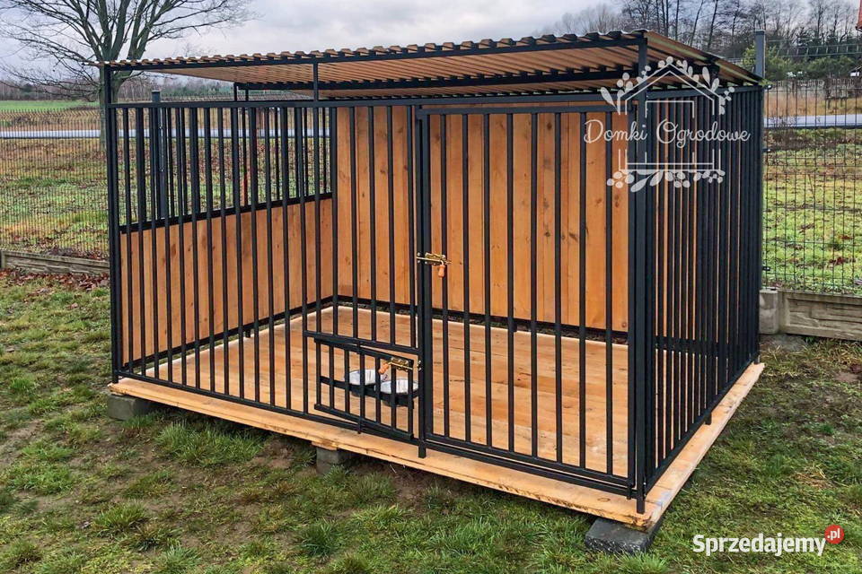 Kojec Psów 25x2m Uchwyt na miski Drewniana