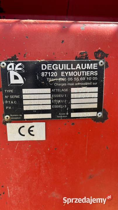 Rozrzutnik obornika Deguillaume 9t Joskin Brzegi sprzedam