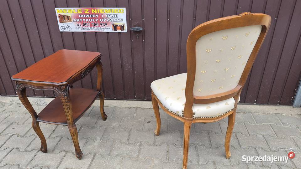 Stylowe solidne krzesła dębowe tapicerowane 6 49cm kujawsko-pomorskie Sypniewo sprzedam