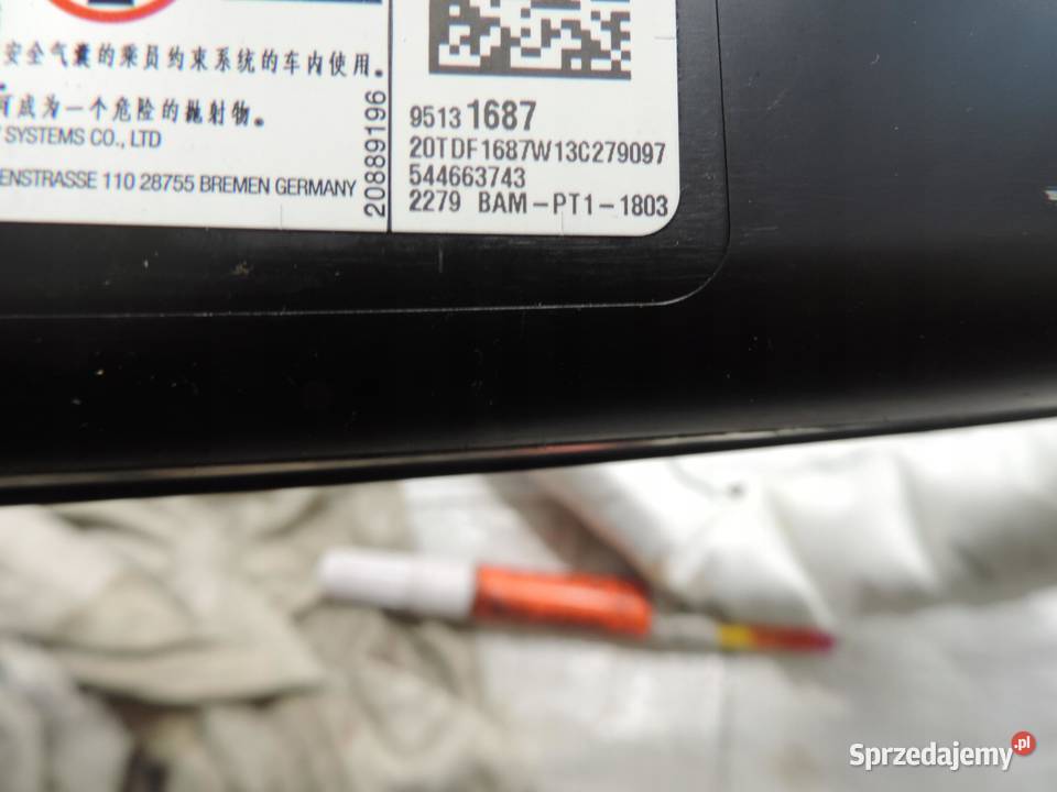 OPEL MOKKA A KURTYNA POWIETRZNA LEWA AIRBAG