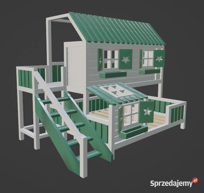 Łóżko piętrowe domek dzieci RATY 140x180 Meble Lublin