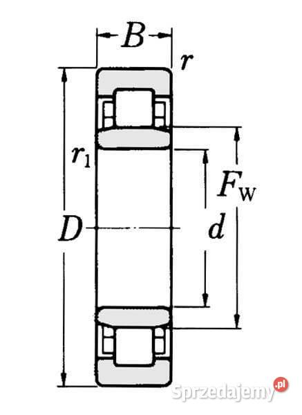 Łożysko walcowe 50x90x20 mm SKF NU210ECJ Kamionna