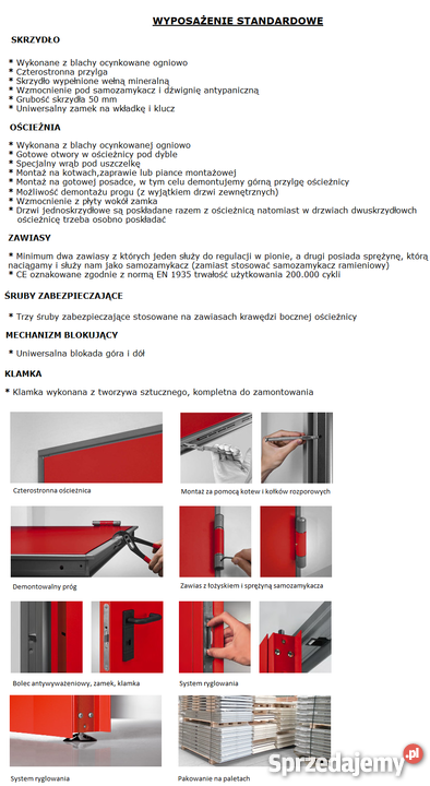 Drzwi Dwuskrzydłowe Stalowe Techniczne Metalowe sprzedam