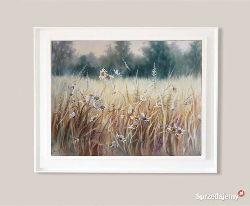 Gorąca Łąka olejny ręcznie malowany Lidia Nowy Sącz