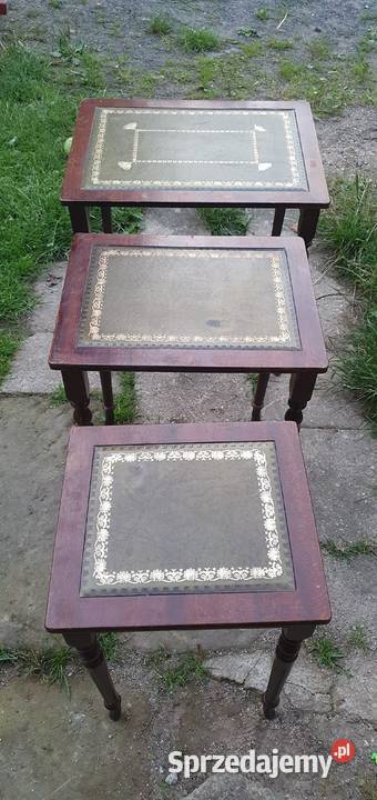 Zestaw 3 stolików kawowych retro klasyczny styl sprzedam