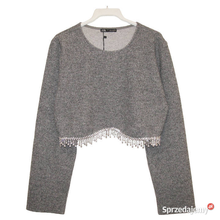 Zara piękna szara bluza top biżuteryjne Bluzki i koszule Warszawa