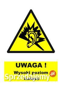 Naklejka Uwaga Wysoki poziom hałasu GF030 małopolskie Kamionna