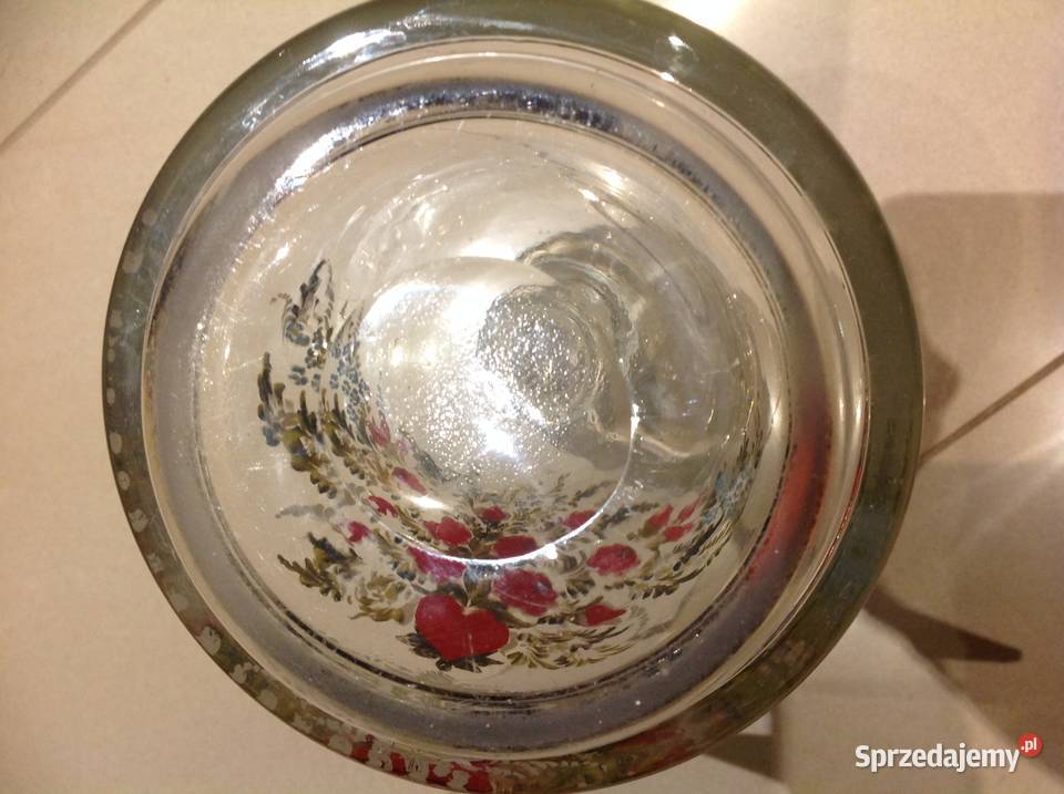 Stara Karafka Dzbanek BIEDERMEIER Porcelana i szkło