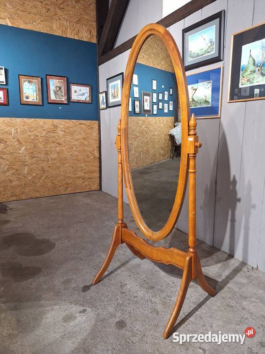 Lustro stojace drewniane vintage małopolskie Tarnów