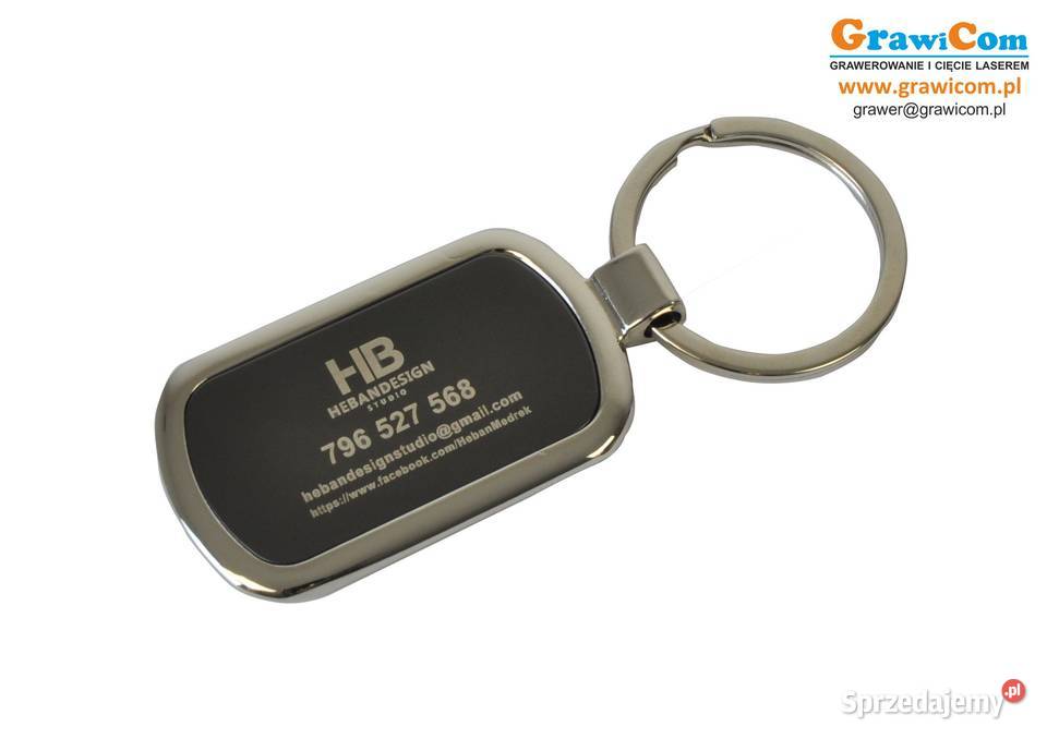 Brelok metalowy jednostronny grawer 50